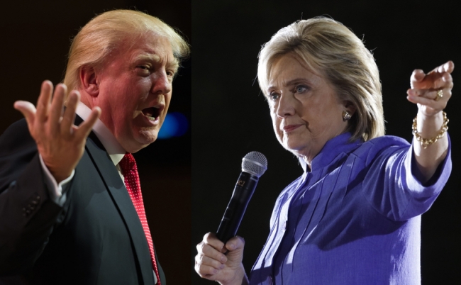 米大統領選で争うドナルド・トランプ氏とヒラリー・クリントン氏
