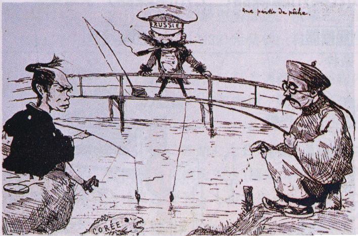 日清戦争時の三国干渉を描いた風刺画